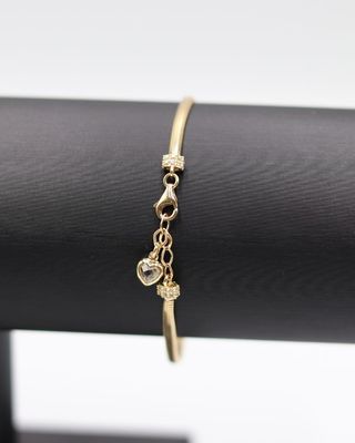 PULSERA SERPIENTE ESTRELLA CON CIRCONITAS. Oro 18K