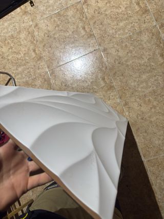 Baldosas Baldocer blancas lisas y onduladas