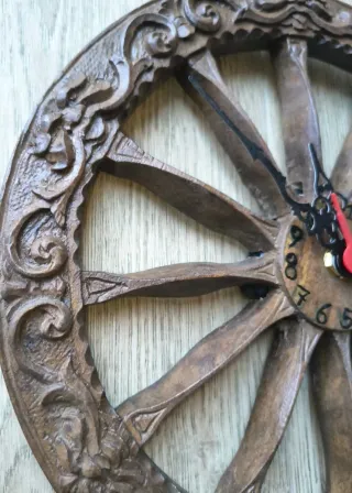 Orologio da parete ruota in legno