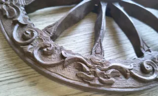 Orologio da parete ruota in legno