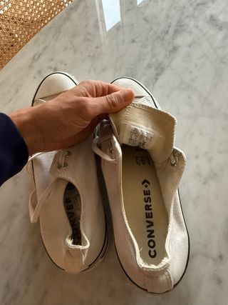 Converse plataforma blancas