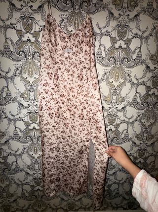 Blusa H&M Beige y Roja Talla S