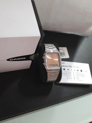 Orologio Casio Quadrato Oro Argento