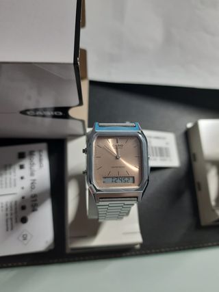 Orologio Casio Quadrato Oro Argento