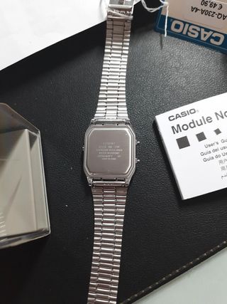 Orologio Casio Quadrato Oro Argento