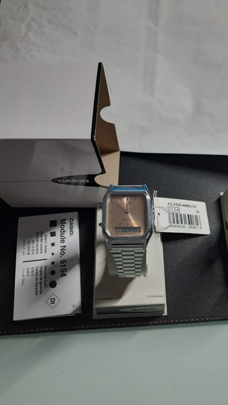 Orologio Casio Quadrato Oro Argento