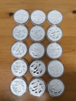 Moneda Panda 30g .999 Plata 10 Yuan