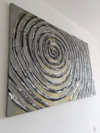 Cuadro abstracto espiral moderno