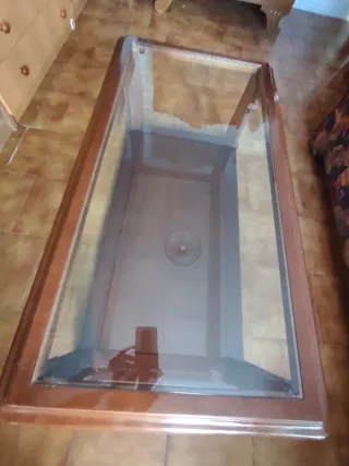 Mesa de centro madera y cristal