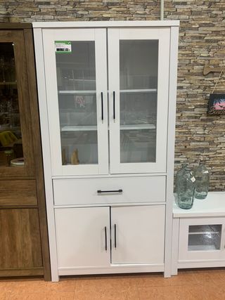 Vitrina de madera y cristal