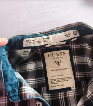 Camisa Guess Cuadros con Parches
