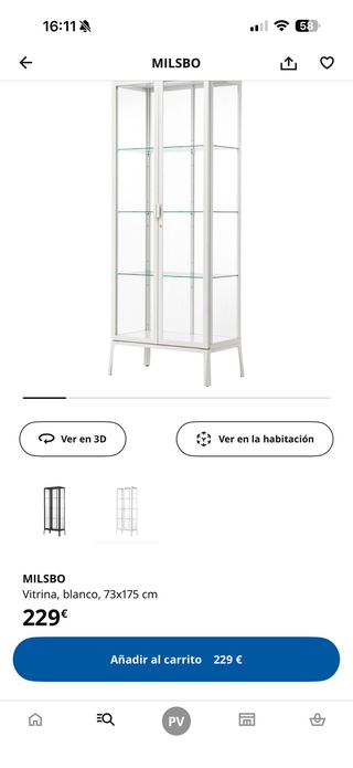 Vitrina Ikea Cristal Blanca