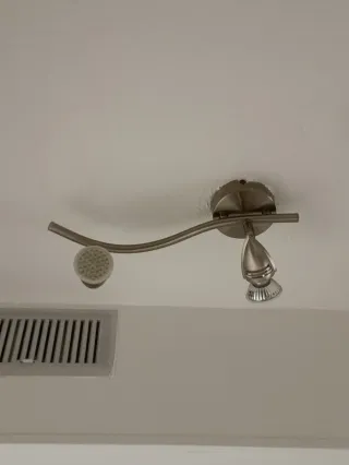 Lámpara de techo plateada