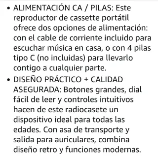 KLIM Boombox Reproductor Cassette Blanco