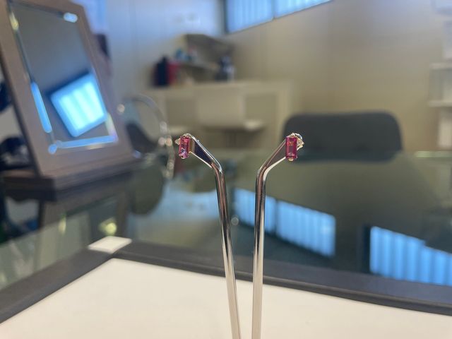 Pendientes Oro 18k Topacio Rosa y Circonita