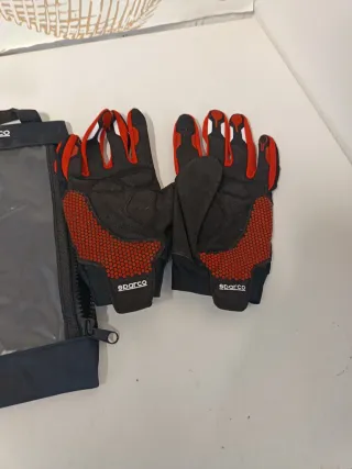 Guantes Sparco HyperGrip+ T10 Negro/Rojo
