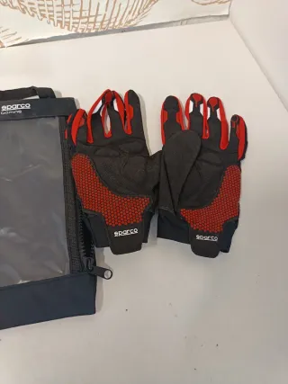 Guantes Sparco HyperGrip+ T10 Negro/Rojo