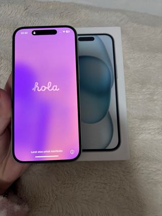 iPhone 15 Azul/Blanco Como Nuevo