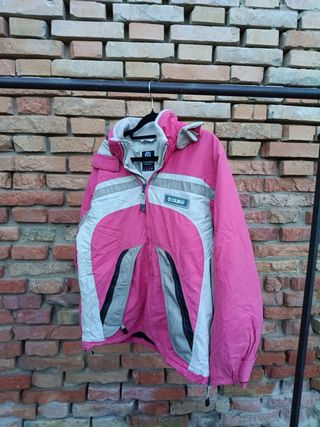 Giubbotto sci Colmar vintage rosa con cappuccio taglia 46