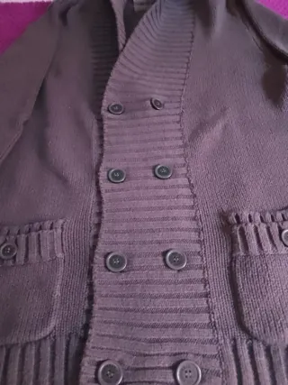 Chaqueta de punto gris hombre