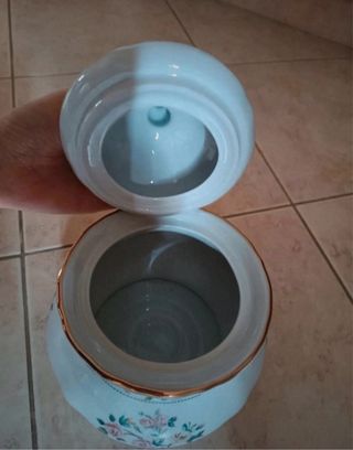 Portabiscotti Limoges originale con rose