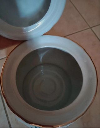 Portabiscotti Limoges originale con rose