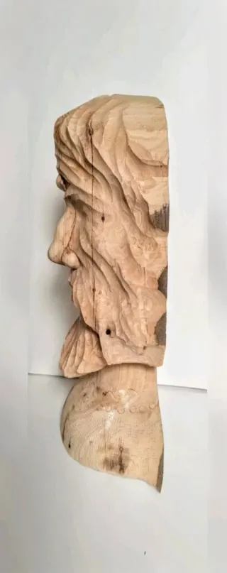 Testa Polifemo Legno Scultura