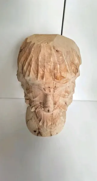 Testa Polifemo Legno Scultura