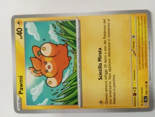 Carta original Pokémon Pawmi Base 40 PS