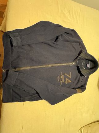 Chaqueta Paul & Shark Azul Marino y piel de ante