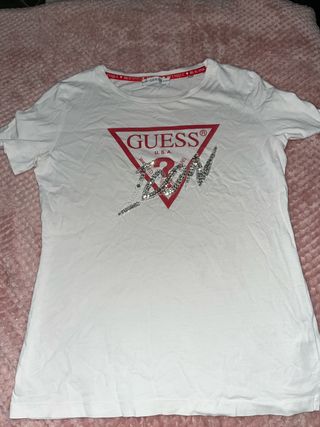Camiseta Guess Blanca con Brillos