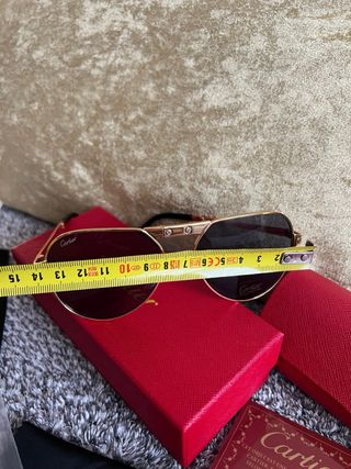 Gafas de sol Cartier Hombre Dorado/Negro