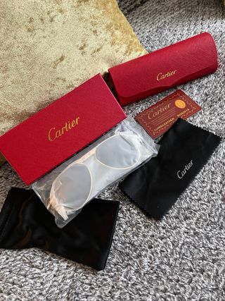 Gafas de sol Cartier Hombre Dorado/Negro
