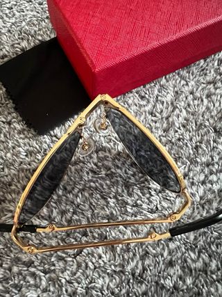 Gafas de sol Cartier Hombre Dorado/Negro