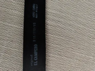 Cinturón de piel El Campero negro