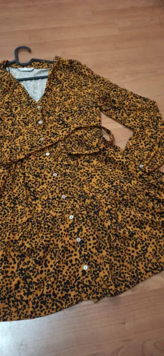 Vestido Lefties Estampado Leopardo Talla M