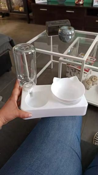 Cuenco comedero agua automática bol inclinable