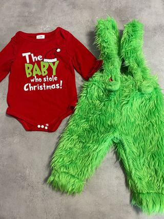 Vestito Grinch Natale Bimbo 3-6 Mesi