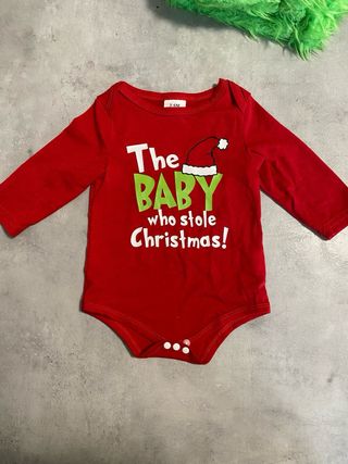 Vestito Grinch Natale Bimbo 3-6 Mesi
