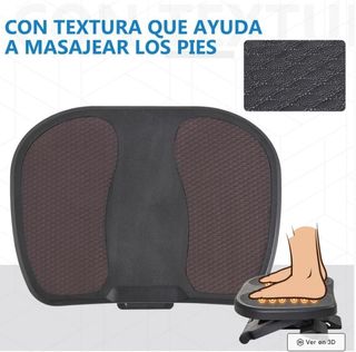 Reposapiés Ajustable Negro