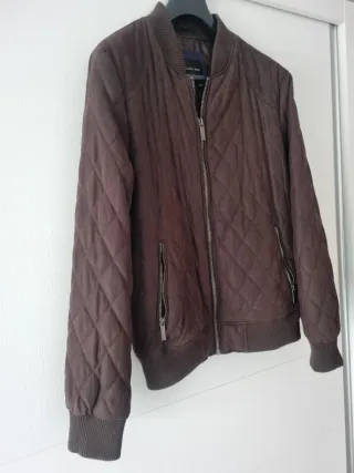 Cazadora acolchada Zara Marrón XL