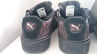 Zapatillas Puma Basket Negras y Rosas
