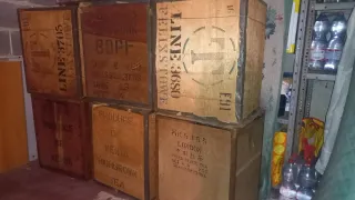 6 casse in legno per trasporto tè