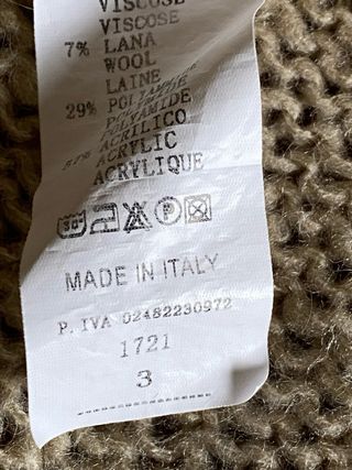 Jersey oversize rayas beige y marrón