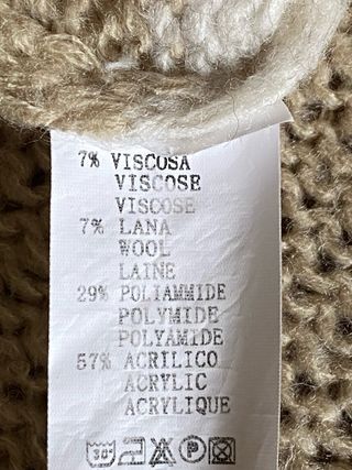 Jersey oversize rayas beige y marrón