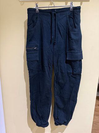 Pantalones cargo jogger azul