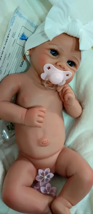 Bebé Reborn Silicona Completa 44cm
