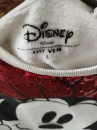 Sudadera Minnie Mouse L lentejuelas roja.