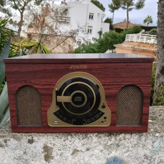 Combo Reproductor Vinilo, CD y USB "FENTON"