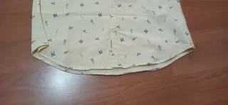 Camisa hombre estampado mexicano amarilla